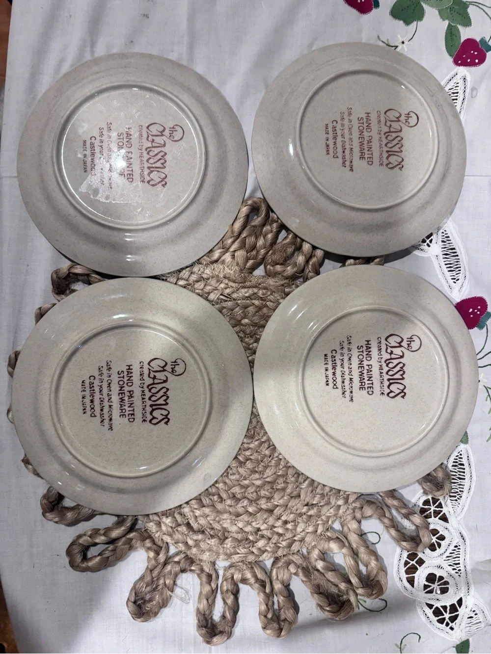 Vintage The Classics by Hearthside Floral Dinner Set in Cream and Brown